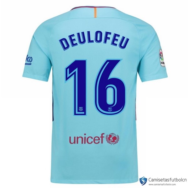 Camiseta Barcelona Segunda equipo Deulofeu 2017-18
